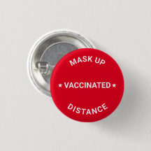 Angepasste Maske-Up-Distanzierungstext rot