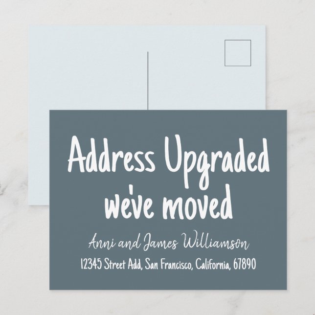 Angepasste minimale Adresse wurde aktualisiert, wi Postkarte (Vorne/Hinten)