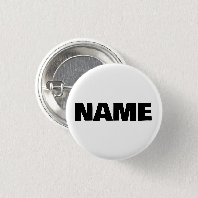 Angepasste minimalistische Initialnamen Button (Vorne & Hinten)