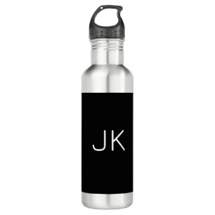 Angepasste minimalistische Initialnamen Edelstahlflasche