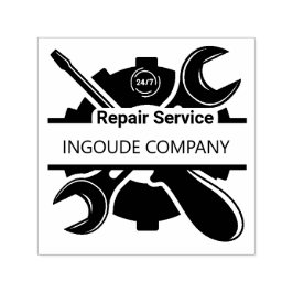 Angepasste Minimalistische Tools: Auto-Reparaturse Permastempel