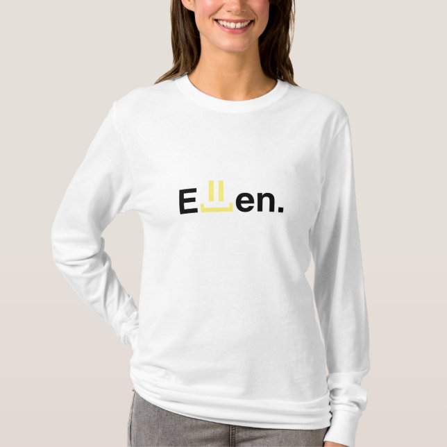 Angepasste mit Kapuze lange Hülse der Damen: Ellen T-Shirt (Vorderseite)