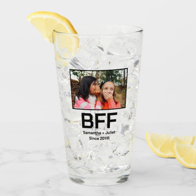 Angepasste moderne beste Freundin für immer beste  Glas (Vorderseite Ice)