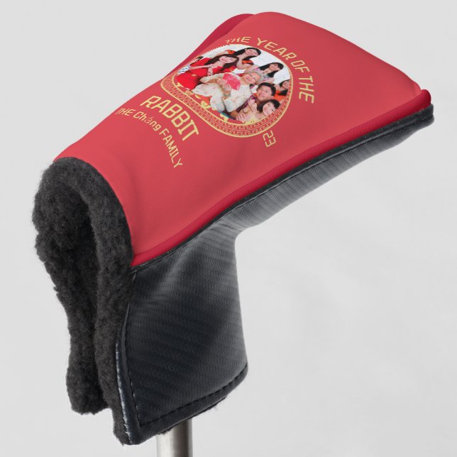 Angepasste moderne Chinesische Neujahrsfamilie - F Golf Headcover (3/4 Vorderseite)