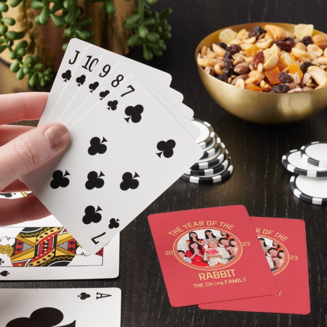 Angepasste moderne Chinesische Neujahrsfamilie - F Spielkarten (In Situ)