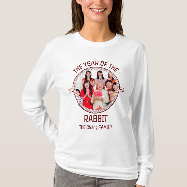 Angepasste moderne Chinesische Neujahrsfamilie - F T-Shirt (Vorderseite)