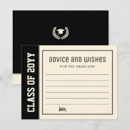 Angepasste moderne, fette Abschluss-Beratung & Wün Mitteilungskarte