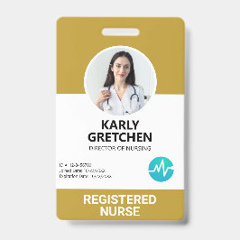 Angepasste moderne Krankenhausmitarbeiter Foto-ID  Ausweis