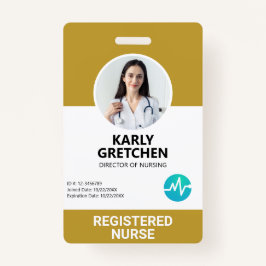 Angepasste moderne Krankenhausmitarbeiter Foto-ID  Ausweis