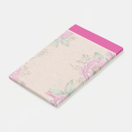 Angepasste moderne, lebendige rosa botanische Umge Post-it Klebezettel