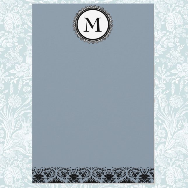 Angepasste Monogramm-Aufkleber Briefpapier (Von Creator hochgeladen)