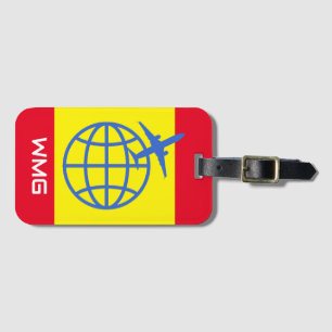 Angepasste Monogramm-Gepäckmarke Gepäckanhänger