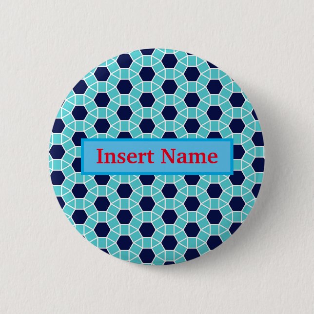 Angepasste Namensschild Pin-Taste Button (Vorderseite)
