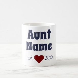 Angepasste neue Tante etablierte Tasse