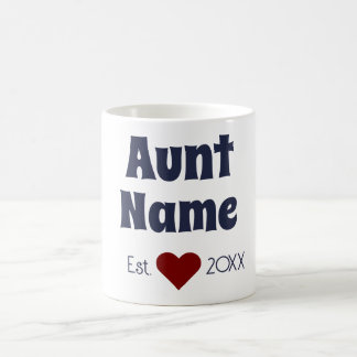 Angepasste neue Tante etablierte Tasse