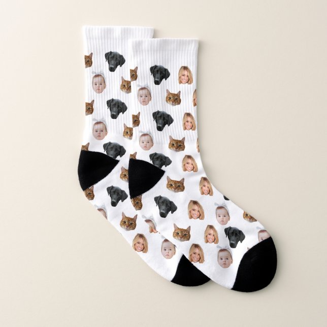 Angepasste Niedliche Familienzusammenführung mit 4 Socken (Paar)