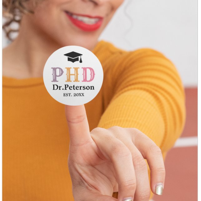 Angepasste PHD oder Ärzte Runder Aufkleber (Von Creator hochgeladen)