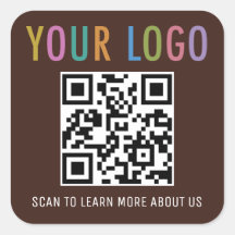 Angepasste QR-Code-Aufkleber mit Logoschokolade br