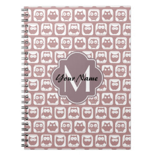 Angepasste rosa Owls, Personalisiert Notizblock