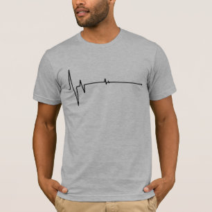 Angepasste T-Shirt der Männer Flatline Graus das