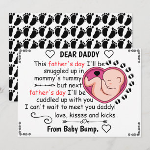 Angepasste unser erstes Vatertagsgeschenk für Papa Feiertagskarte