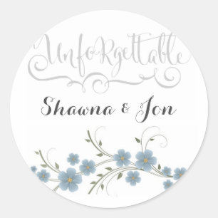 Angepasste unvergessliche Hochzeitsticker Runder Aufkleber