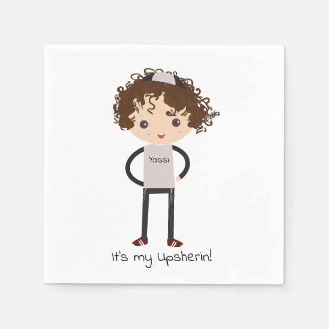 Angepasste Upsherin Napkin Serviette (Vorderseite)