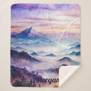 Angepasste Wasserfarbenwelt Nebel Landschaft Sherpadecke