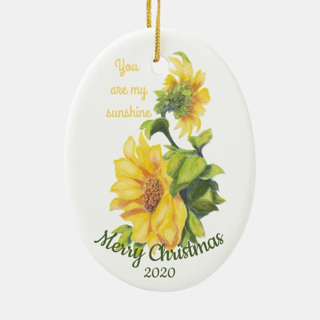 Angepasste Weihnachten Sie sind mein Sonnenscheina Keramik Ornament (Hinten)