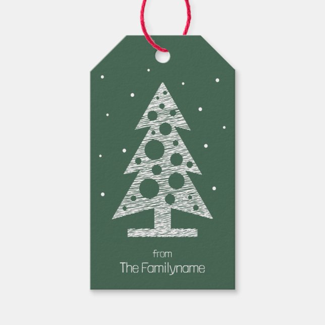 Angepasste Weihnachtsgeschenkmarke mit Abstraktem  Geschenkanhänger (Vorderseite)