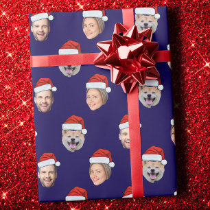 Angepasste Weihnachtsmannmütze 3 Fotos Geschenkpapier