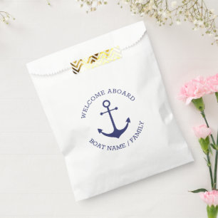 Angepasster Empfang an Bord nautischer Ankernacht  Geschenktütchen