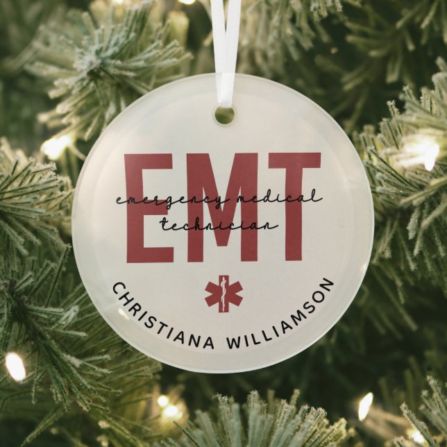Angepasster EMT Mediziner Ornament Aus Glas (InSitu)