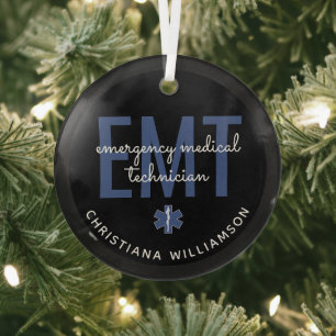 Angepasster EMT Mediziner Ornament Aus Glas