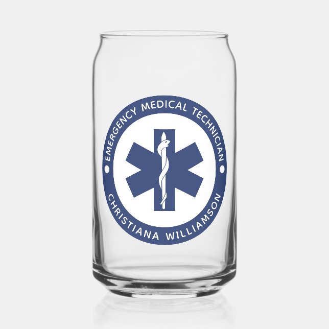 Angepasster EMT-Symbol Notmediziner Dosenglas (Vorderseite)