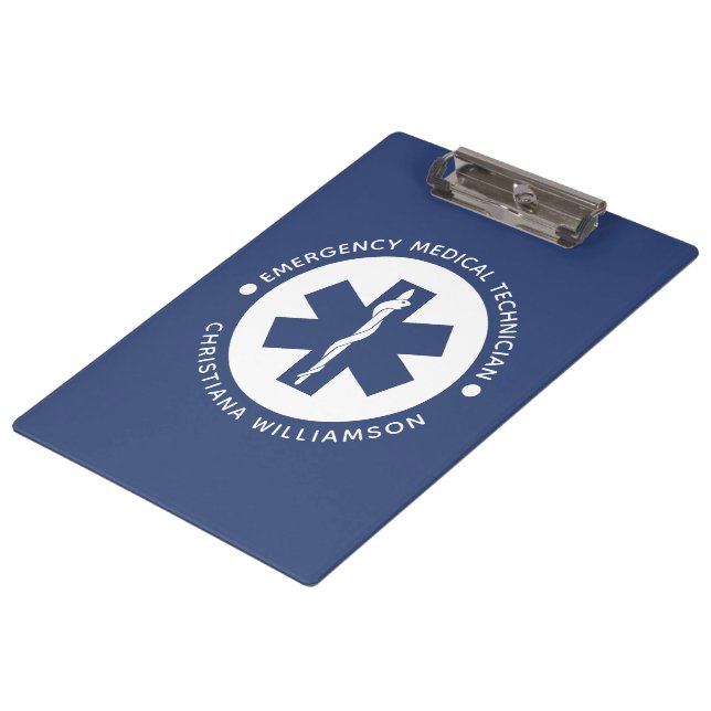 Angepasster EMT-Symbol Notmediziner Klemmbrett (Schrägansicht)