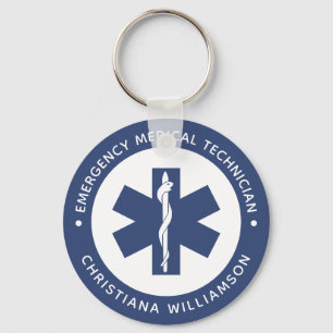 Angepasster EMT-Symbol Notmediziner Schlüsselanhänger