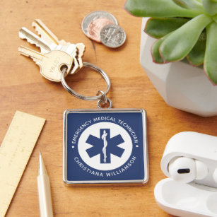 Angepasster EMT-Symbol Notmediziner Schlüsselanhänger