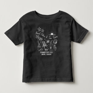 Angepasster Familien-Sommer-Strandtrip Gruppen-Mat Kleinkind T-shirt