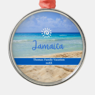 Angepasster Familienurlaub Jamaika Weihnachten Ornament Aus Metall