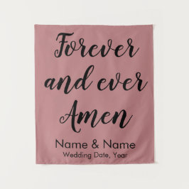 Angepasster Hochzeitshintergrund für immer Wandteppich