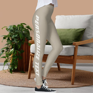 Angepasster Katzenliebhaber Pet Mom Warm Taupe Neu Leggings