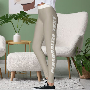 Angepasster Katzenliebhaber Pet Mom Warm Taupe Neu Leggings