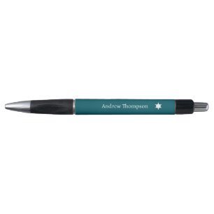 Angepasster moderner Text minimalistisch Navy Blue Kugelschreiber