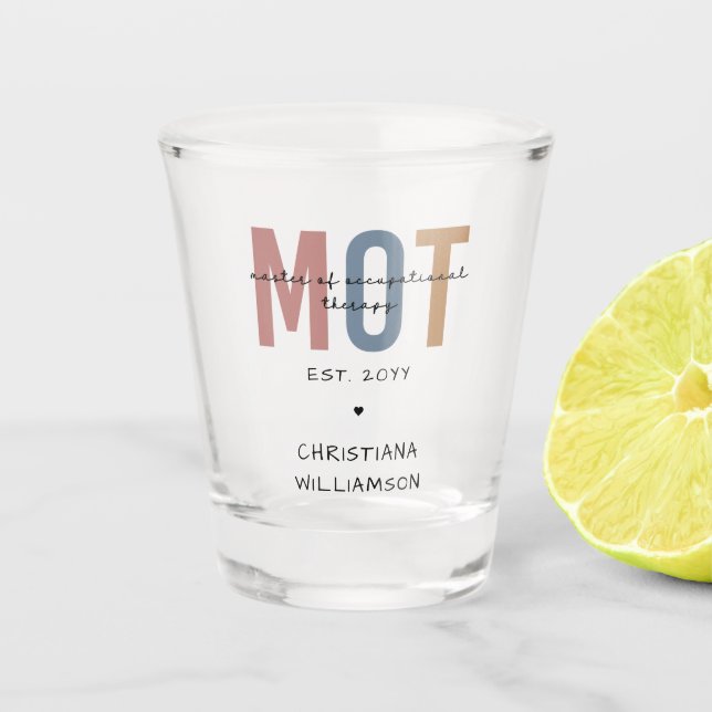 Angepasster MOT-Master der Arbeitstherapie Schnapsglas (Vorderseite)