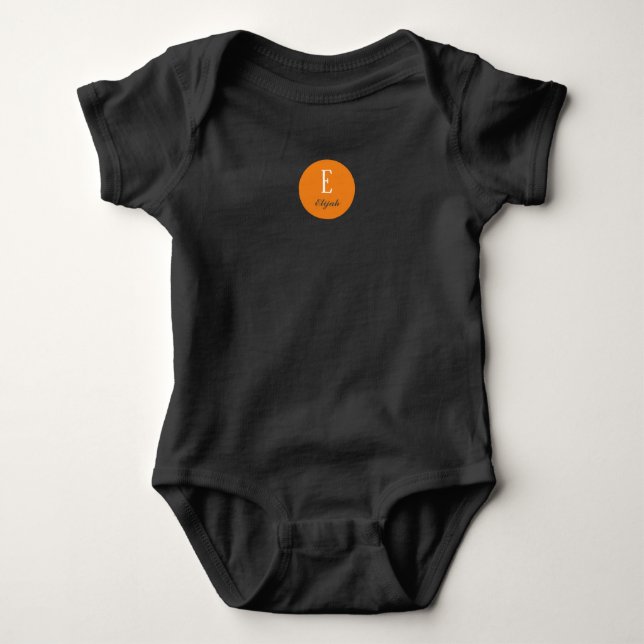 Angepasster Name von Twilight Monogramm Baby Strampler (Vorderseite)