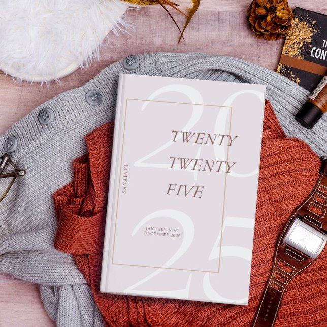 Angepasster Niedlich rosa Minimal 2025 Kalenderpla Planer (Von Creator hochgeladen)