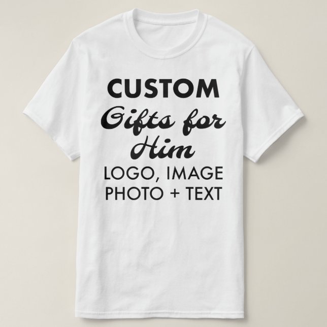 Angepasster personalisierter männlicher Haushalt W T-Shirt (Design vorne)