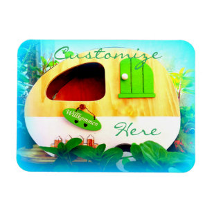 Angepasster Retro Vintage Camper Magnet