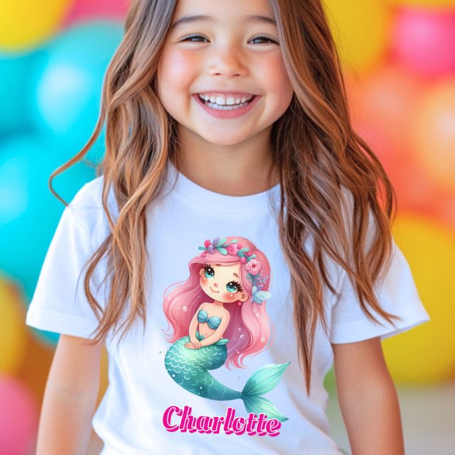 Angepasster rosa Name T-Shirt (Von Creator hochgeladen)